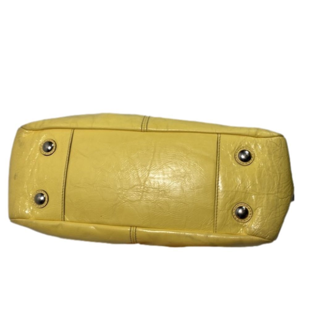 Coach Ashley Yellow Patent Leather Satchel Bag - Picture 3 of 9